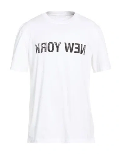 Helmut Lang Man T-shirt White Size M Cotton