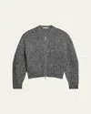 Helmut Lang Marled Zip-front Sweater In Multi