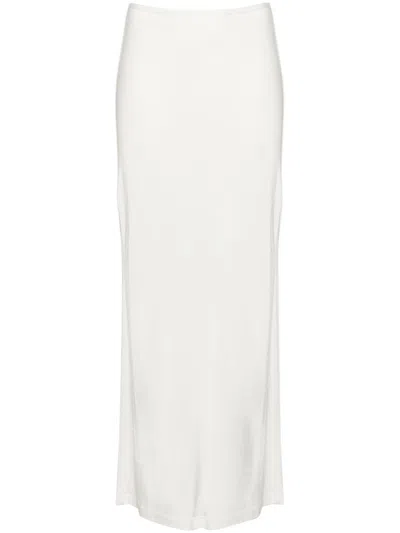Helmut Lang Maxi Jersy Skirt In Neutrals