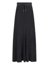 Helmut Lang Semi-transparent Maxi Skirt In Black