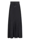 Helmut Lang Semi-transparent Maxi Skirt In Black