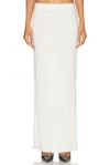 Helmut Lang Fluid Jersey Maxi Skirt In Creme
