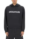 Helmut Lang Sweater Hoodie Kangaroo Pocket In Black