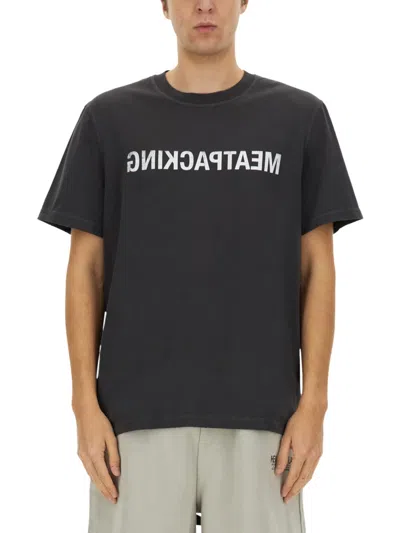 Helmut Lang "meatpacking" T Shirt In Black