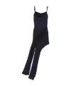 Helmut Lang Slash Asymmetric Crepe-trimmed Stretch-silk Midi Dress In Black