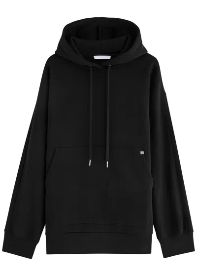 Helmut Lang Mega Zip Hooded Cotton Sweatshirt In Black