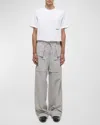 Helmut Lang Men's Convertible Zip Cargo Pants In Stone