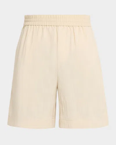 Helmut Lang Men & Apos;s Cotton Stretch Pull-on Shorts In Ivory - C0