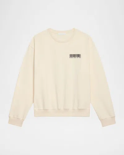 Helmut Lang Men & Apos;s Ski Schedule Cotton Crewneck Sweater In Neutral