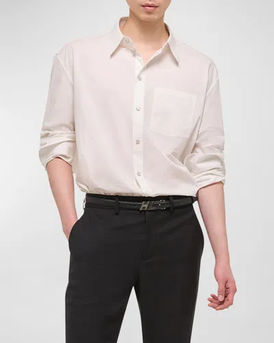 Helmut Lang Men's Apex Darted Sport Shirt In White