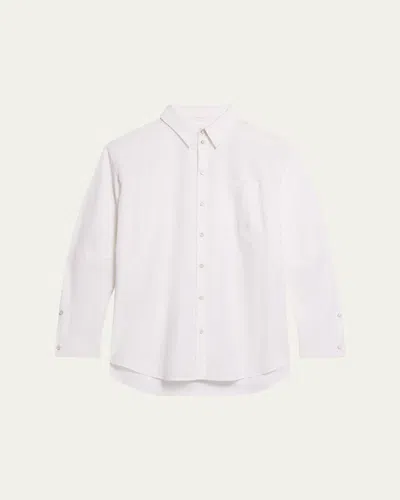Helmut Lang Men's Apex Darted Sport Shirt In White