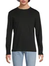 Helmut Lang Linen Crewneck Sweater In Black