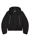 Helmut Lang Relaxed Fit Hooded Bomber Jacket In Black