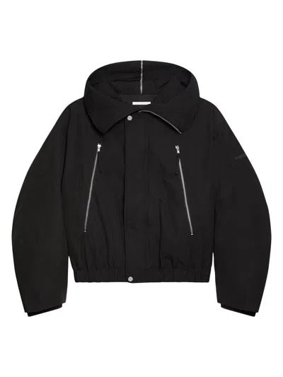 Helmut Lang Men's Astro Hooded Bomber Jacket In Black