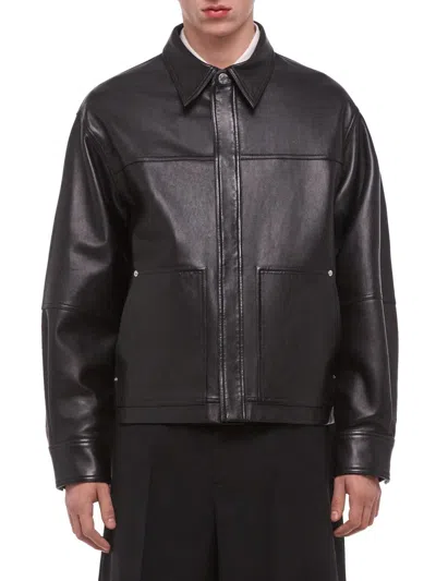Helmut Lang Men's Bond Leather Jacket In Black