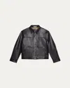 Helmut Lang Bonded Leather Jacket In Black