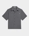 Helmut Lang Boxy Shirt In Lt Gry Mel