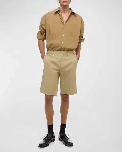 Helmut Lang Men's Cotton Relaxed-fit Carpenter Shorts In Khaki