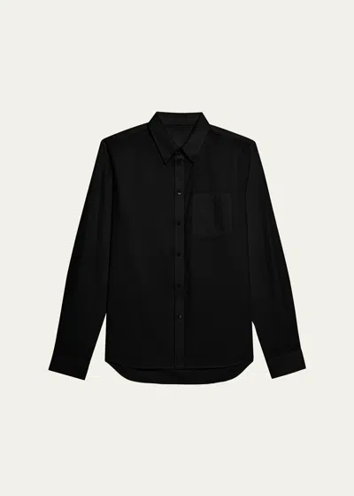 Helmut Lang Men's Classic Button-down Soft Cotton Shirt In Black
