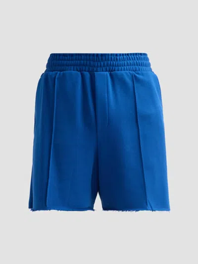 Helmut Lang Men's Compact French Cotton Terry Shorts In Blue