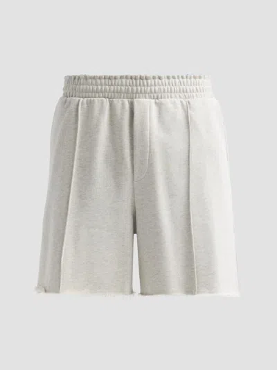 Helmut Lang Men's Compact French Cotton Terry Shorts In Neutral