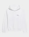 Helmut Lang Men's Compact French Terry Hoodie In White
