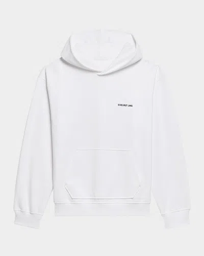 Helmut Lang Men's Compact French Terry Hoodie In White