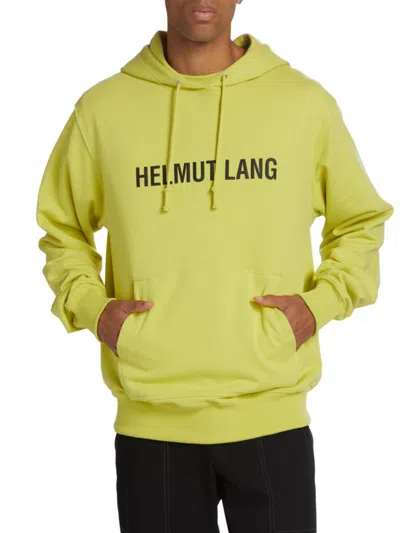 Helmut Lang Men's Core Logo Hoodie In Yellow