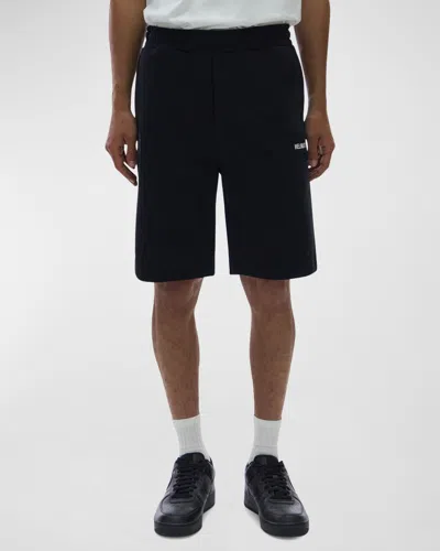 Helmut Lang Men's Core Logo Terry Sweat Shorts In Black