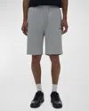 Helmut Lang Men's Core Logo Terry Sweat Shorts In Vapor Heather