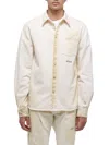 Helmut Lang Off-white Painted Denim Shirt In Ecru Painter