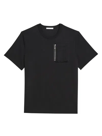 Helmut Lang Men's T-shirt With Zip Pocket In Black