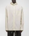 Helmut Lang Men's Cotton Hoodie Shirt In Vanilla