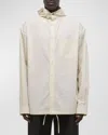Helmut Lang Men's Cotton Hoodie Shirt In White