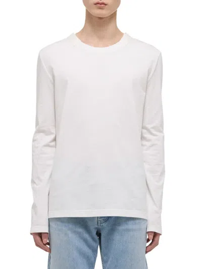 Helmut Lang Men's Cotton Long-sleeve T-shirt In White