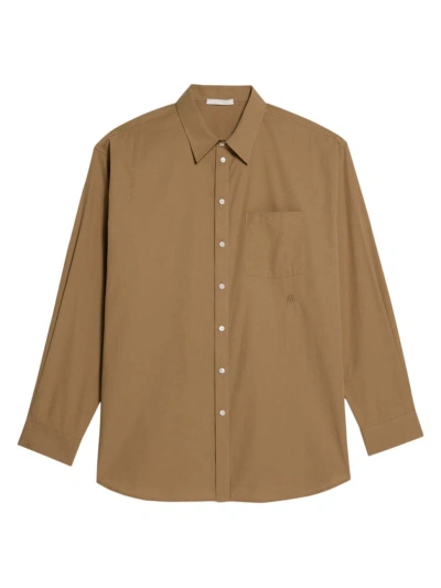 HELMUT LANG MEN'S COTTON OVERSIZED BUTTON-FRONT SHIRT