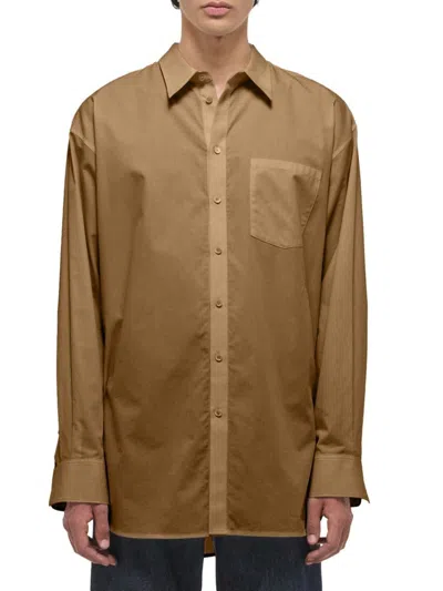 Helmut Lang Men's Cotton Oversized Button-front Shirt In Trench