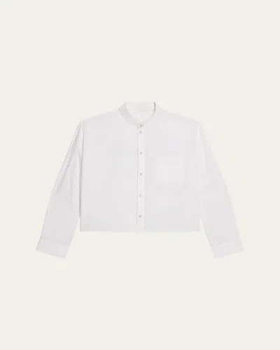 Helmut Lang Men's Cropped Apex Button-down Shirt In White