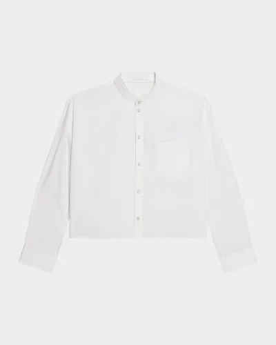HELMUT LANG MEN'S CROPPED APEX BUTTON-DOWN SHIRT