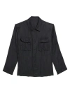 Helmut Lang Men's Crushed Relaxed-fit Shirt Jacket In Black