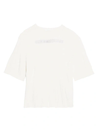 Helmut Lang Men's Crushed Wool-blend T-shirt In Ivory