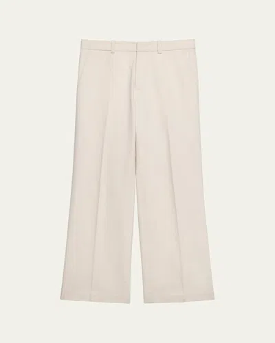 Helmut Lang Men's Denim Car Trousers In Ecru