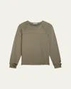 Helmut Lang Men's Destroyed Cotton Crewneck Sweatshirt In Gray