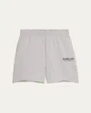 Helmut Lang Men's Distressed Terry Shorts In Grey