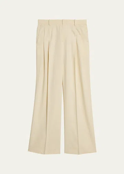 Helmut Lang Men's Double-pleated Pants In Summer Sand