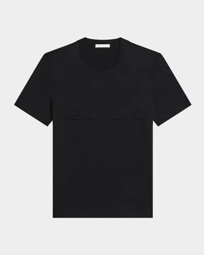 HELMUT LANG MEN'S EMBOSSED COTTON T-SHIRT