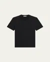 Helmut Lang Logo Embroidered Cotton T-shirt In Black