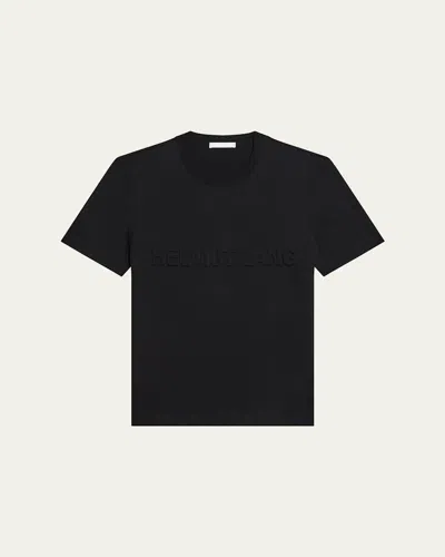 HELMUT LANG MEN'S EMBOSSED COTTON T-SHIRT