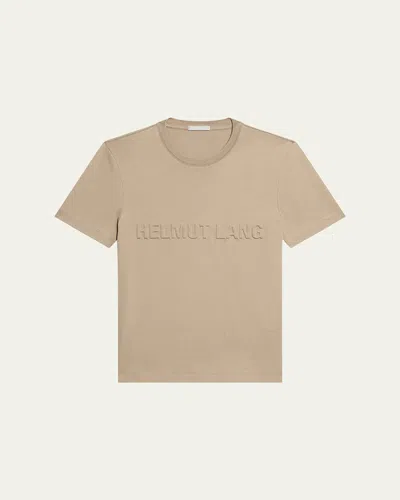 HELMUT LANG MEN'S EMBOSSED COTTON T-SHIRT