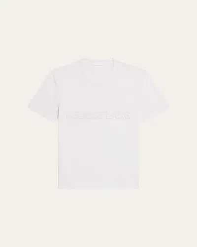 Helmut Lang Men's Embossed Cotton T-shirt In White